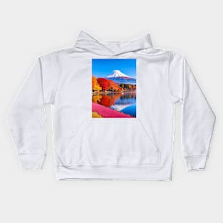 Mountain morning fog Kids Hoodie